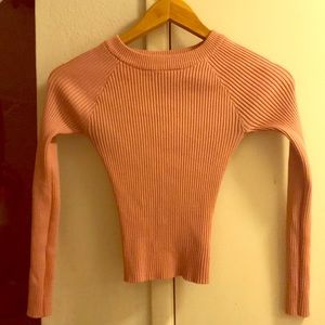 Forever 21, Pink long sleeve crop top